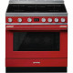 SMEG Cocina horno eléctrico  CPF9IPR. 5 zonas. Rojo. Zona Gigante